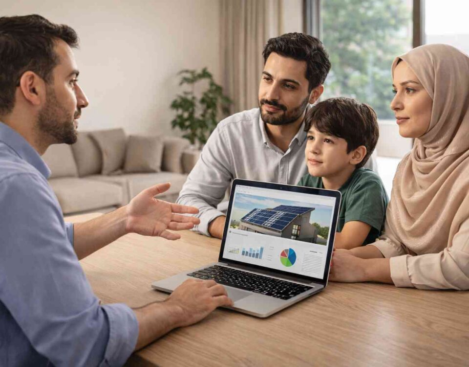 مشاوره خورشیدی به خانواده ها توسط کارشناس